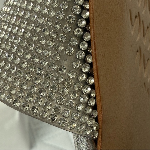 Vicenza Metallic Slide Sandals Size 37/8 - Picture 8 of 12